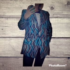 Blue Black Silver Grey Semi Formal Ramy Brook Dottie Jacket Like New S12